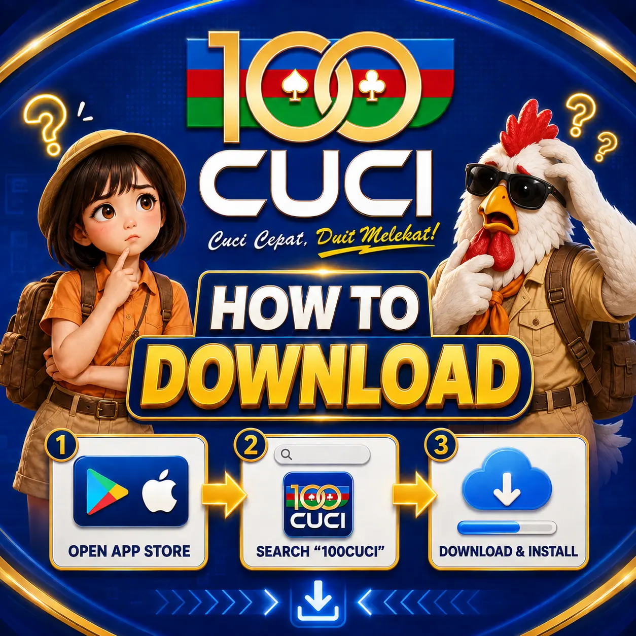 How to download the 100CUCI app through an app store