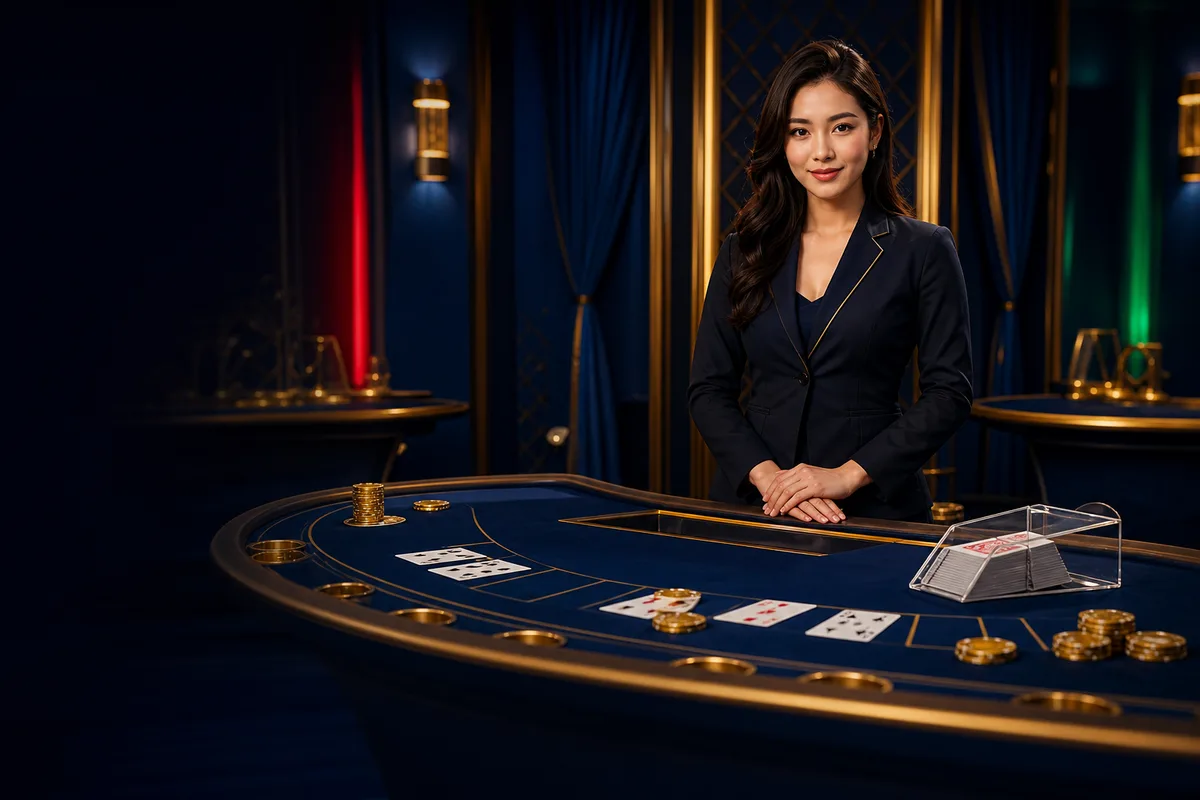 Professional live casino table at 100CUCI